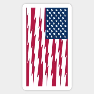 LA Spangled Lightning Sticker